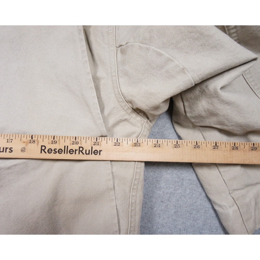 Vintage LL Bean Jacket Mens Small Beige Chore Coat Lined Outdoors H147 - Picture 13 of 16